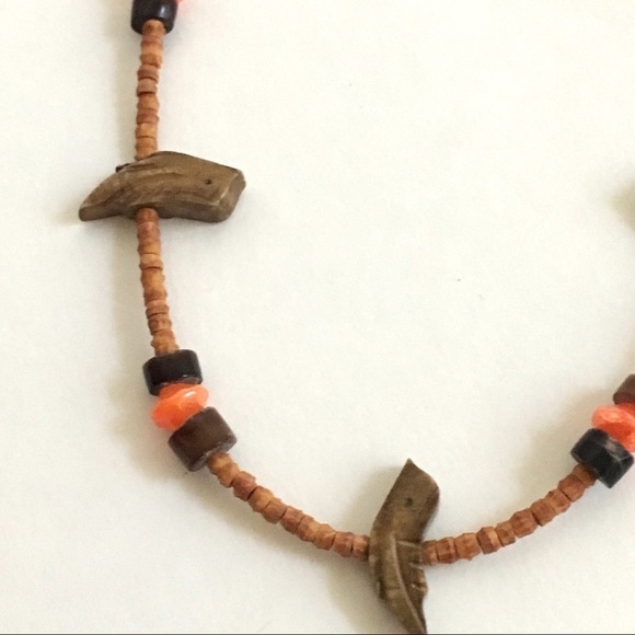 Vintage Boho Chic Fetish Necklace Carved Birds - Picture 3 of 8